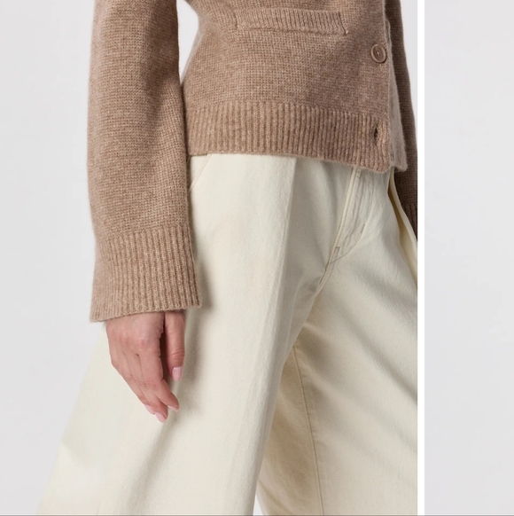 🆕 quince Mongolian Cashmere Structured Cardigan - S - Oatmeal - Picture 6 of 7